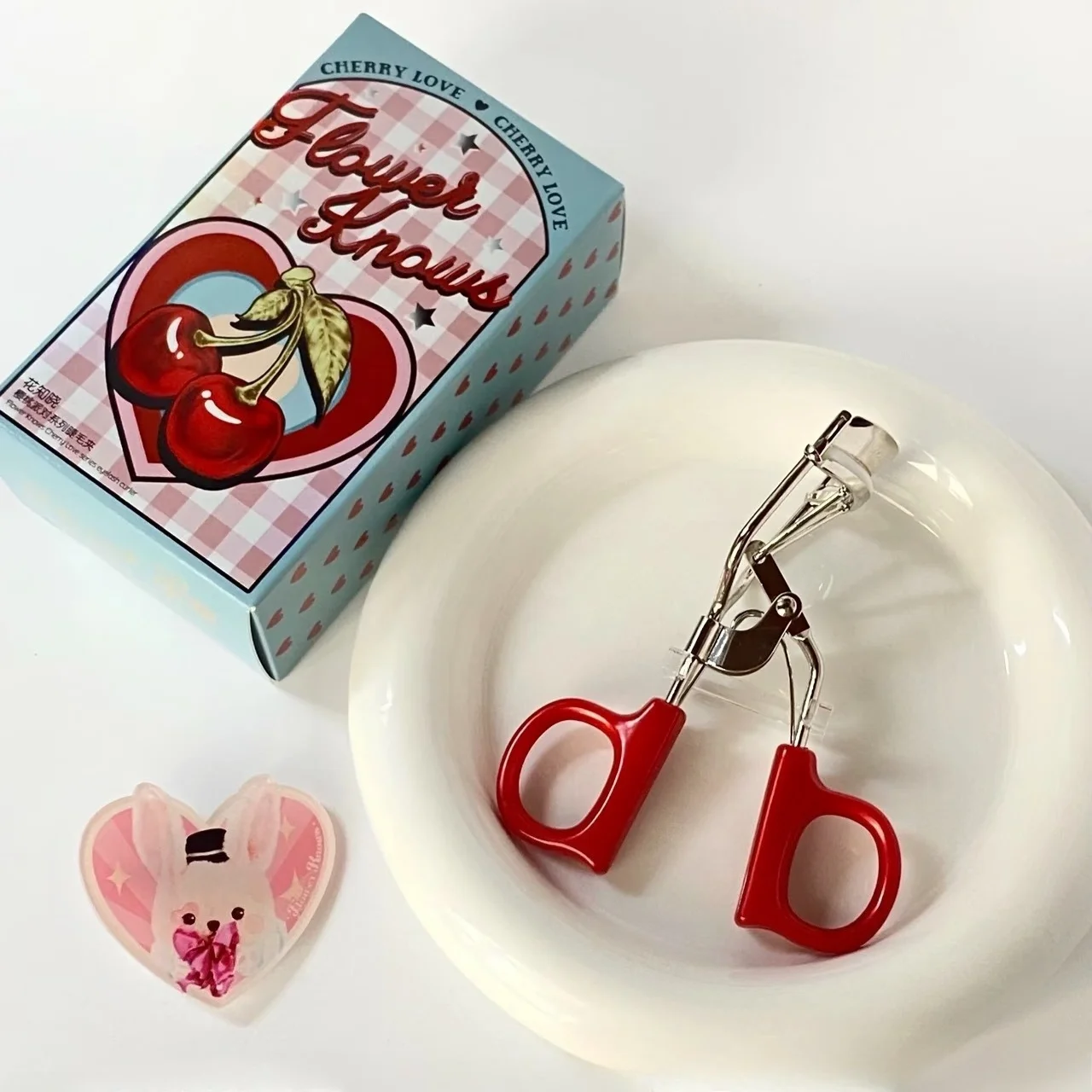 RARE Flower Knows Cherry Love Eyelash Curler NEW IN BOX