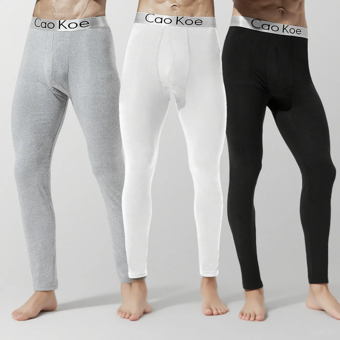 Warm Pants For Men With Plush And Thickened Autumn And Winter High Elasticity, Tight Fitting Sports Bottoms And Slim Fitting Pan