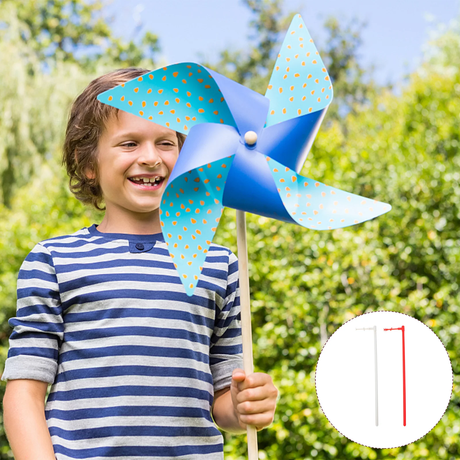 

20Sets DIY Windmill Making Rods Plastic Windmill Poles Lightweight Durable Practical Craft Supplies Plastic Rods