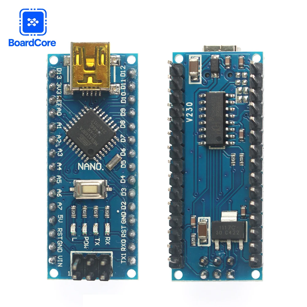 ATmega168P Development Board Mini USB Compatible With Nano V3 ATMEG328P CH340 Improved Version for Arduino