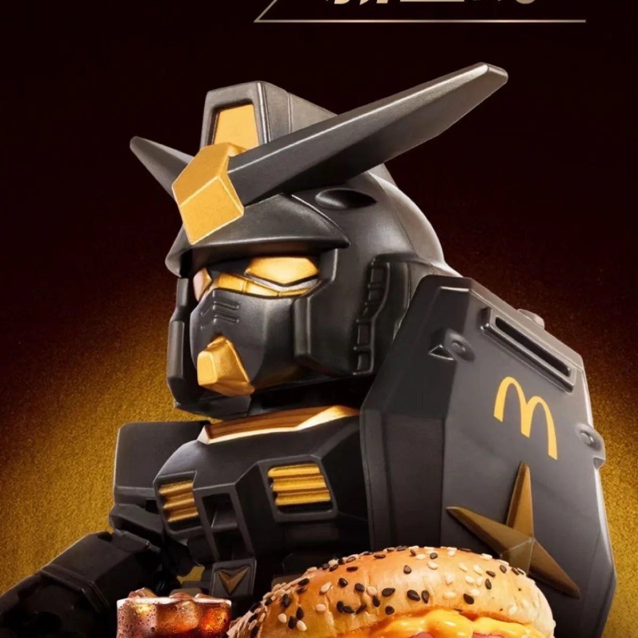 Original Black Gold Gundam Co-Branded Angus Actionfigur Unverarbeitetes Mech-Spielzeugmodell Bestseller Heimdekoration Autozubehör