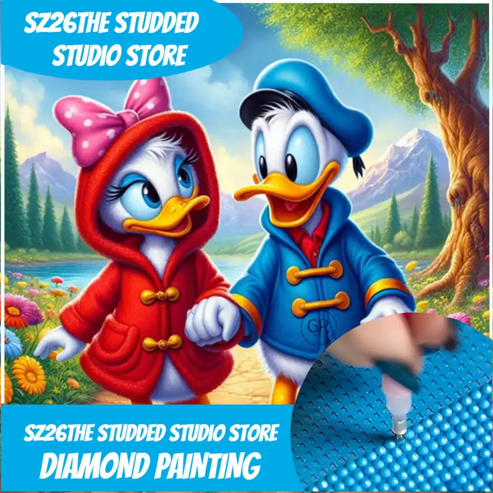 

Набор для вышивания стразами «Дональд Дак» (Дисней), мозаика из страз, мультяшный дизайн, для детей, рукоделие, хобби