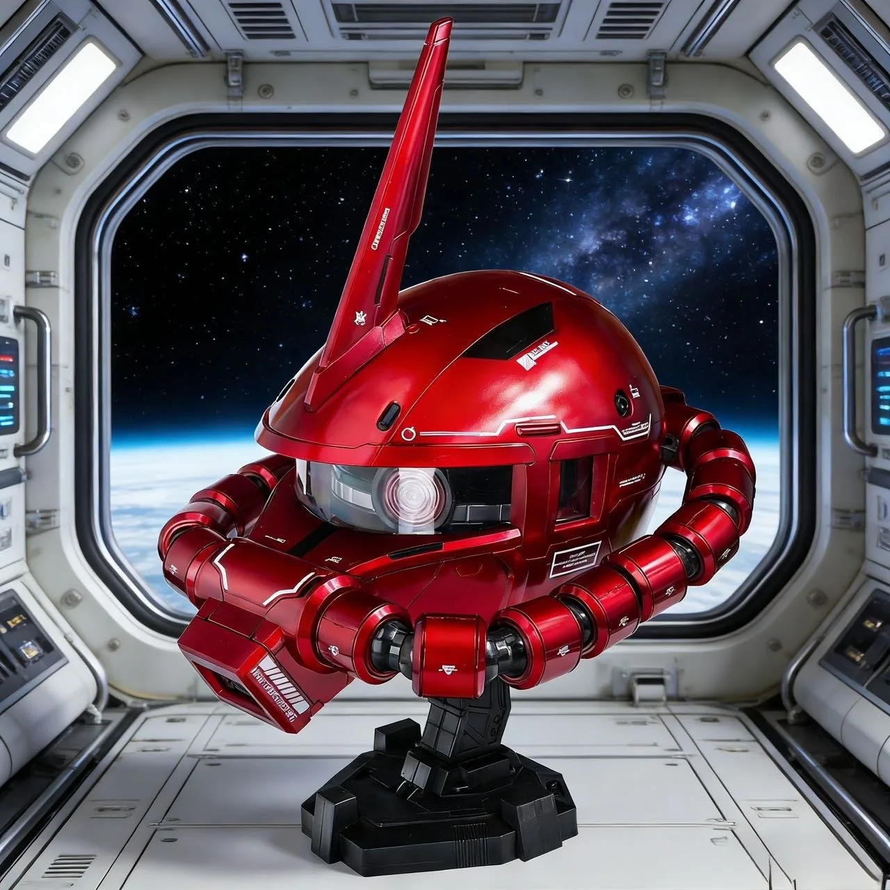 

Красный шлем Xingjie Xiaya Zaku, светящийся, с индукционным управлением, для косплея, модель меха, трендовая игрушка, настольное украшение, подарок для мальчика