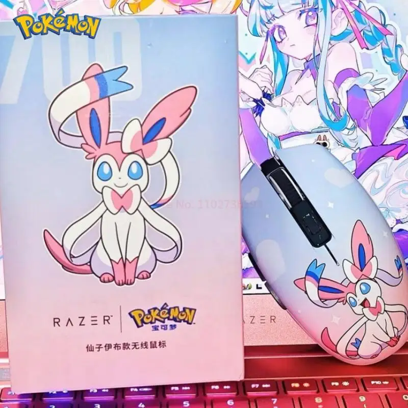 

Hot Original Razer Pokemon Gengar Charizard Sylveon Jigglypuff Psyduck V2 Mechanical Mouse Switches 2 Wireless Modes Kawaii Gift