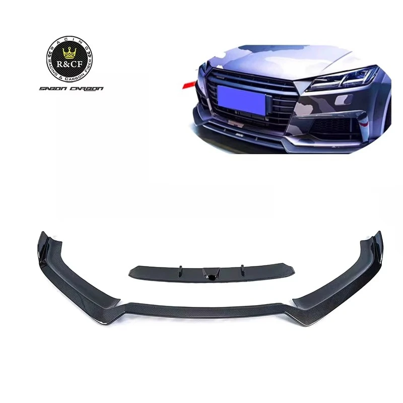 

New 16-18 for Audi TT MK3 Sline Carbon Fiber Front Bumper Spoiler Lip
