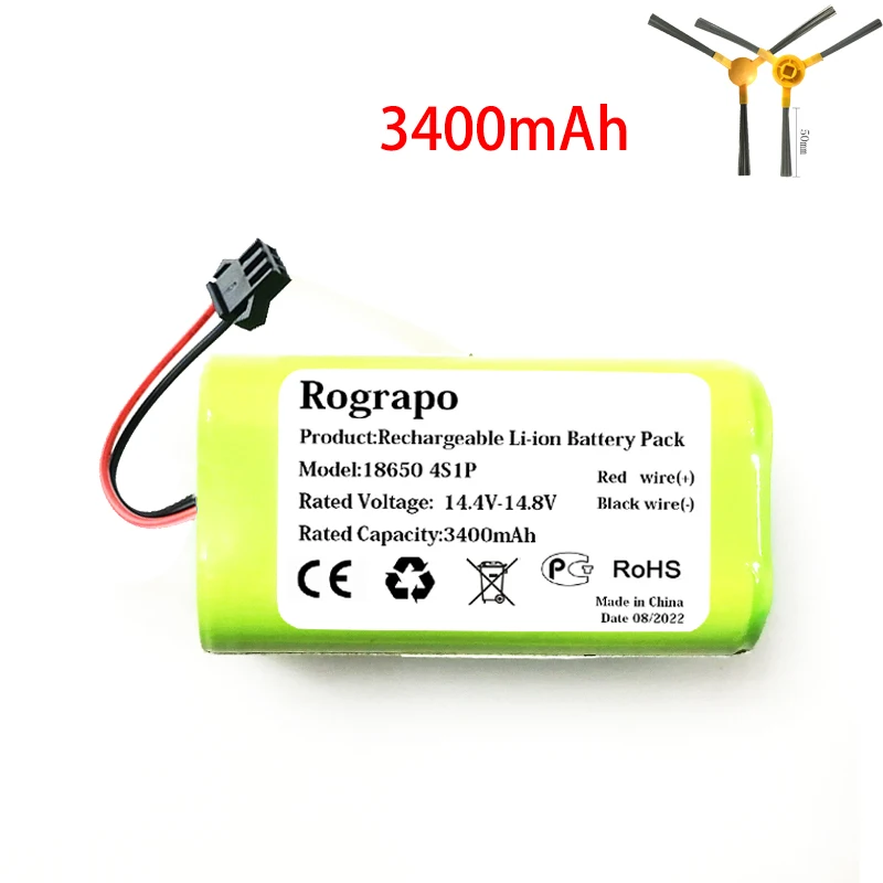 New 3400mAh Li-ion Robot Battery For Neatsvor X500 X520 X600 Robotic Vacuum Cleaner Parts