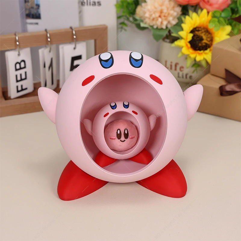 ثلاثية الأبعاد مطبوعة كيربي أرقام الوردي الأزرق الأصفر الأحمر كيربي لطيف أنيمي الشكل دمية لعبة مجسمة سطح المكتب صندوق ديكور الهدايا #2