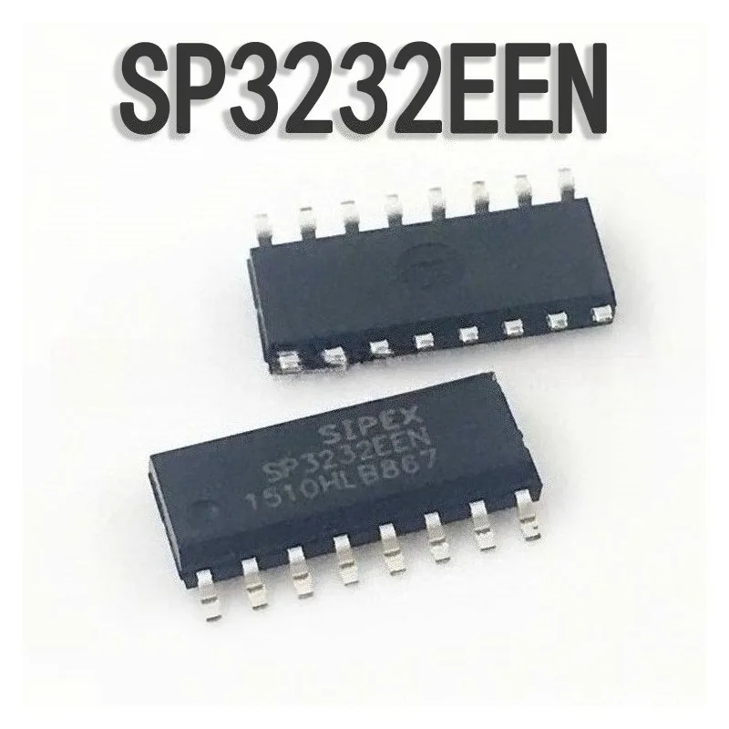 10pcs SP3232EEN RS232 Transceiver SOP16 3.3V to 5V Level Converter for Microcontroller Data Transfer