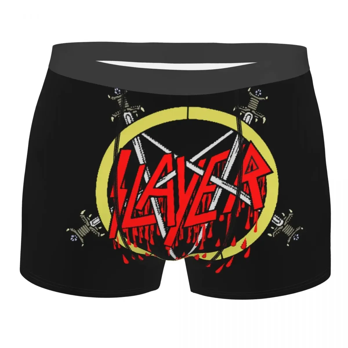 Slayers Logo Boxer Shorts For Homme 3D Print Heavy Band Underwear Panties Briefs Breathable Underpants