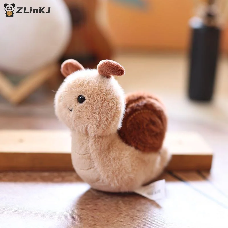 ▶1PCS Small Insect Animal Plush Toy Doll Keychain Cute Snail Bee Creative Stuffed Doll Bag Pendant Keyring Birthday Gift