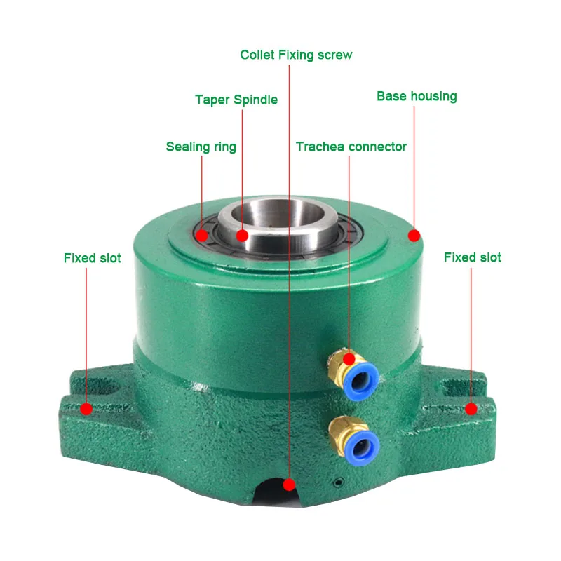 15/20/25/32 Type Pneumatic Chuck Seat Instrument Lathe Chuck Holder Vertical Clamp Holder