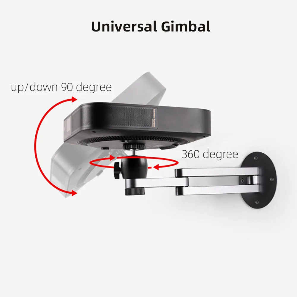 

Foldable Projector Wall Mount Bracket with Universal 1/4 Inch Screw Hole Items Aluminium Alloy Stand Adjustable Folding Holder