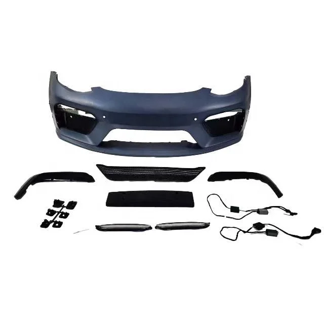 

Factory direct PP GT4 style Body kits Front bumper Front lip LED For Tesla Model 3