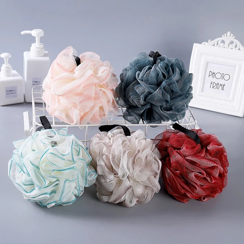 6pcs Luxury Bath Pouf – Non-Shedding Exfoliating Shower Sponge for Women, Premium Bathing Essential for Spa-Like Experience