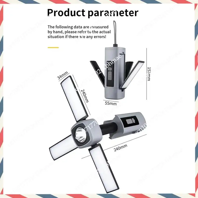 -A21Z Zusammenklappbare tragbare LED-Laterne für Outdoor-Camping, wiederaufladbare Zeltleuchte mit Auto-Notfallfunktion