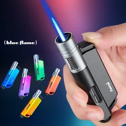 AOMAI New Super Large Firepower Lighter Gradient Metal Windproof Jet Flame Cigar Portable Refillable Gas Lighters Smoking Gifts