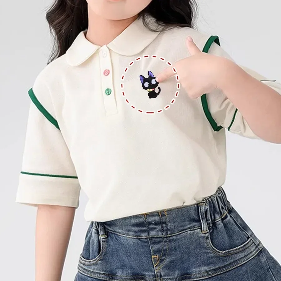 Cute Cartoon Self-adhesive Big-eyed Cat Patch Stickers T-shirt Clothes Pants Bag Embroidery Black Patch Cloth Stickers Animal - Image 2