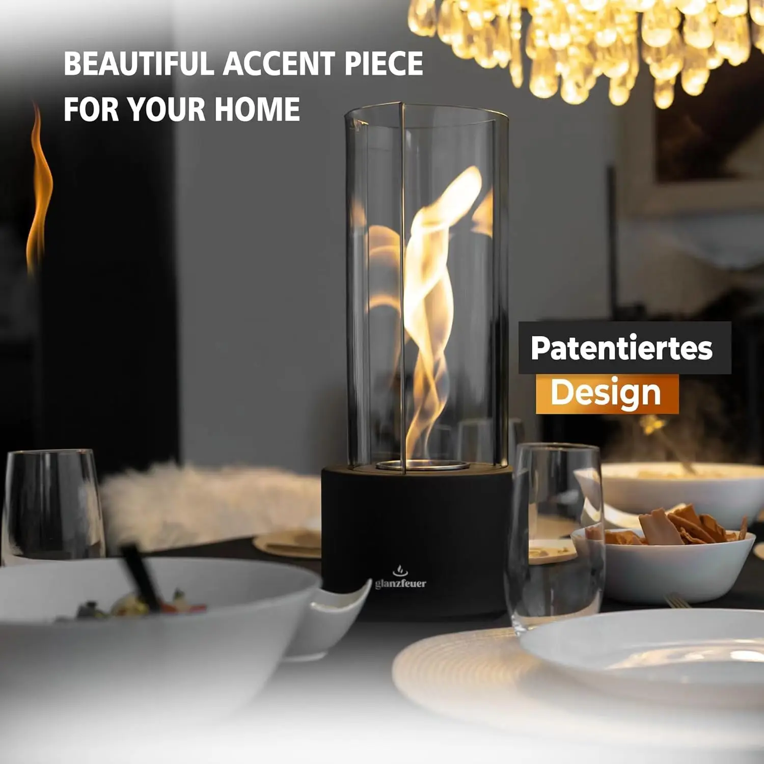 60-90 Mins Burn|, Tabletop Fireplace Indoor & Outdoor Gift for Birthday, Home Decor, Portable Table Top Firepit for Housewarming