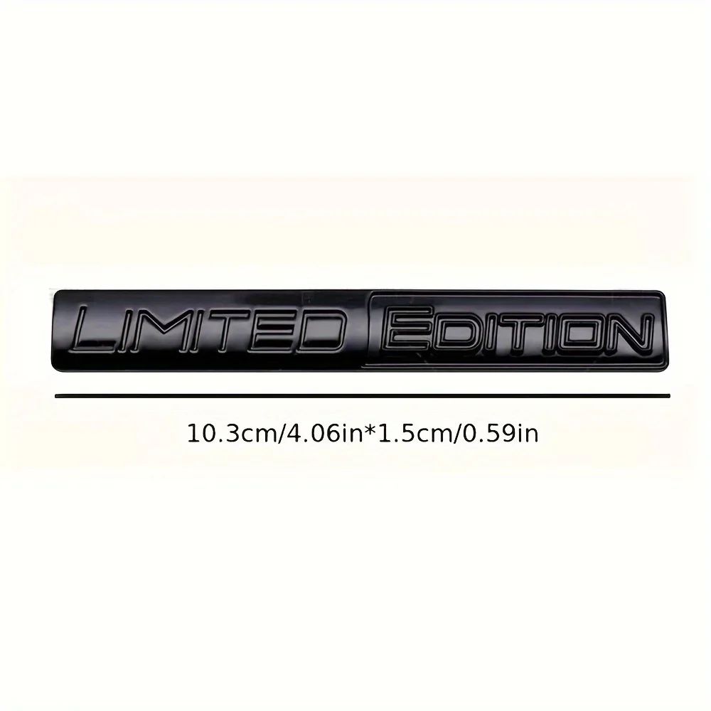 2PCS Limited Edition Emblem 3D Metal Badges Decal Sticker Auto Racing Sport Emblem for Rear Trunk Side Fender Car Motorcycle