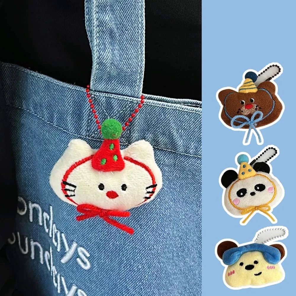 

Panda Bear Dog Plush Animal Keychain Puppy Animal Cat Dog Doll Plush Keyring Soft Backpack Charms Cartoon Plush Pendant