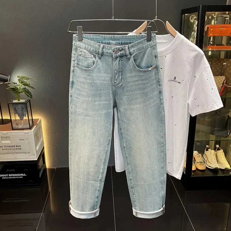 

2026 New Spring and Autumn Vintage Style Loose Straight Faded Jeans for Men High Quality Versatile Casual Long Denim Pants