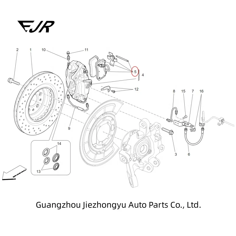 Suitable for Maserati Ghibli, Quattroporte cars accessories High quality rear brake pad  980156007 673010325 673012377