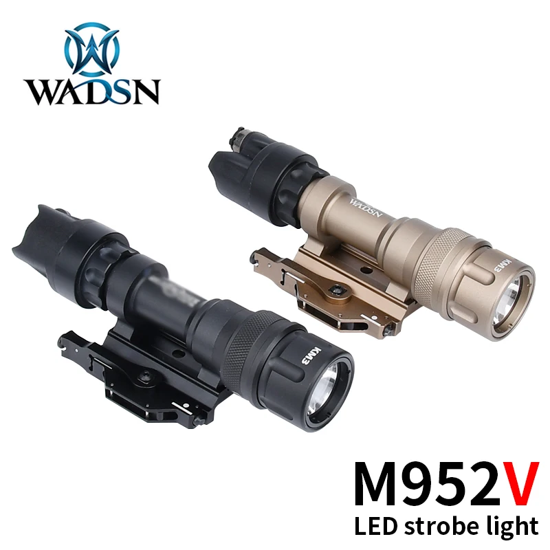 WADSN M952 V Flashlight Surefir Mark LED Strobe Light Metal QD Quick Release Base Fit 20mm Picatinny Rail M300 M600 Hunting Lamp