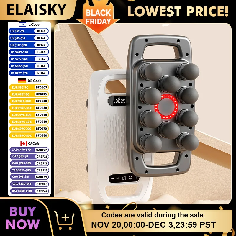 

Ten Head Muscle Massager with Multiple Functions Professional Level Relaxation Device Recovery Vibrating Fascia Guns for Gifts