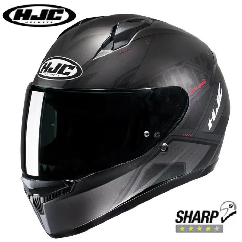 Original HJC C10 Motorcycle Helmet Full Face Black Len Racing Off-road Helmet Cascos Para Moto Capacete Casco Moto DOT Approved