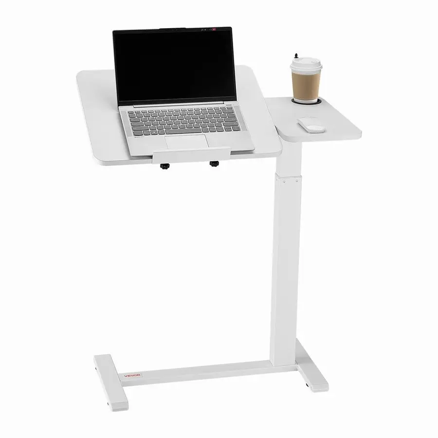 Overbed Table, Over Bed Table with Wheels Adjustable Height, Mobile Hospital Bed Table, Rolling Laptop Desk with Tilting Top am