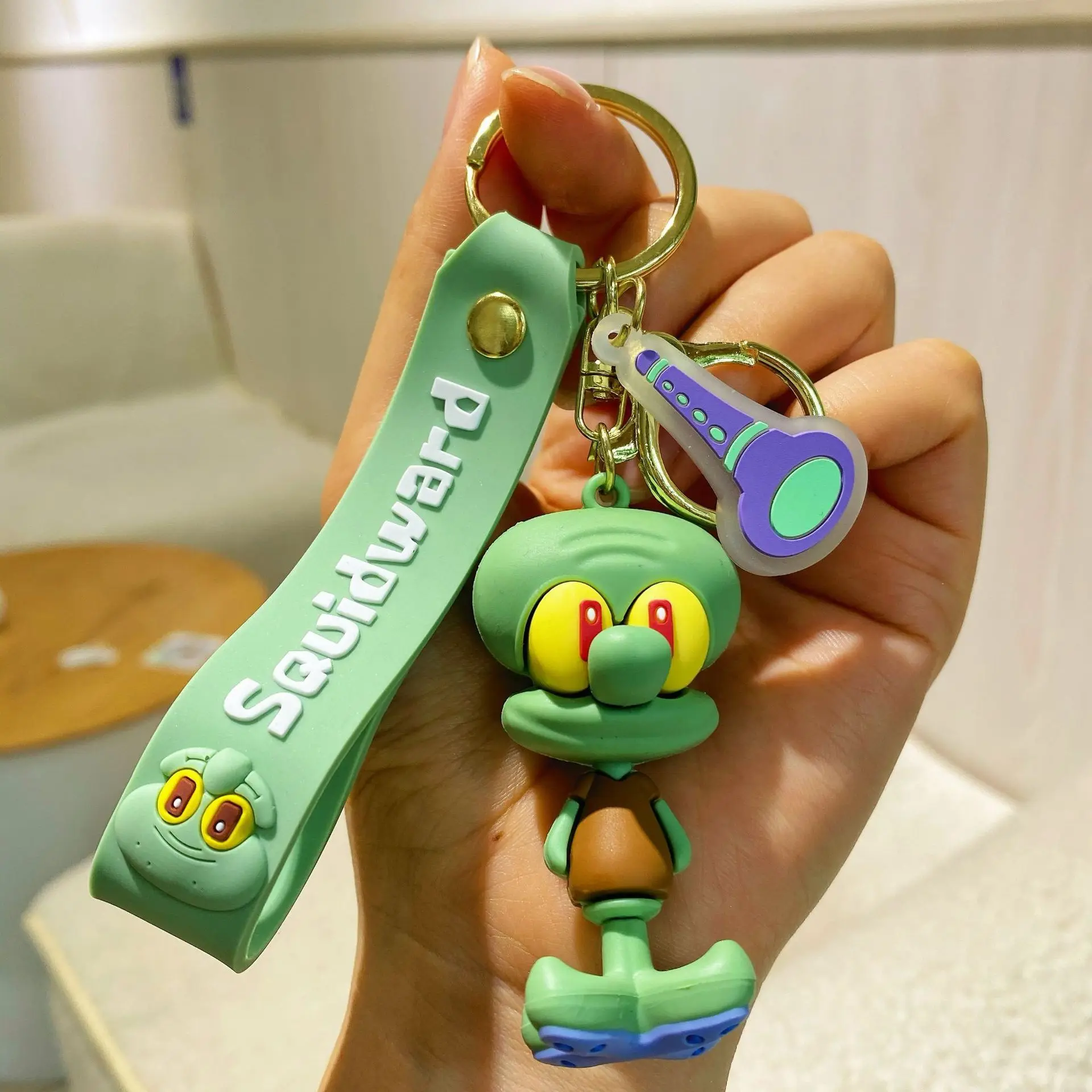Hot Spongebob Squarepants Keychain Kawaii Patrick Star Couple Bag Pendant Ins Korean Cartoon Car Pendant Anime Gift