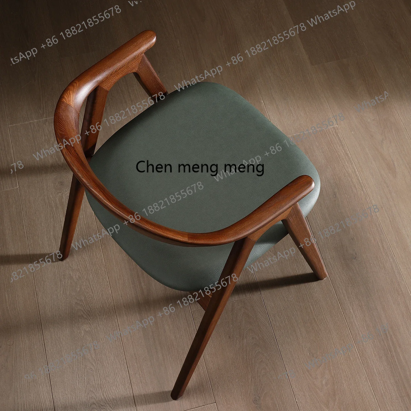 Medieval solid wood dining chair comfortable sedentary ash wood tenon and mortise armchair