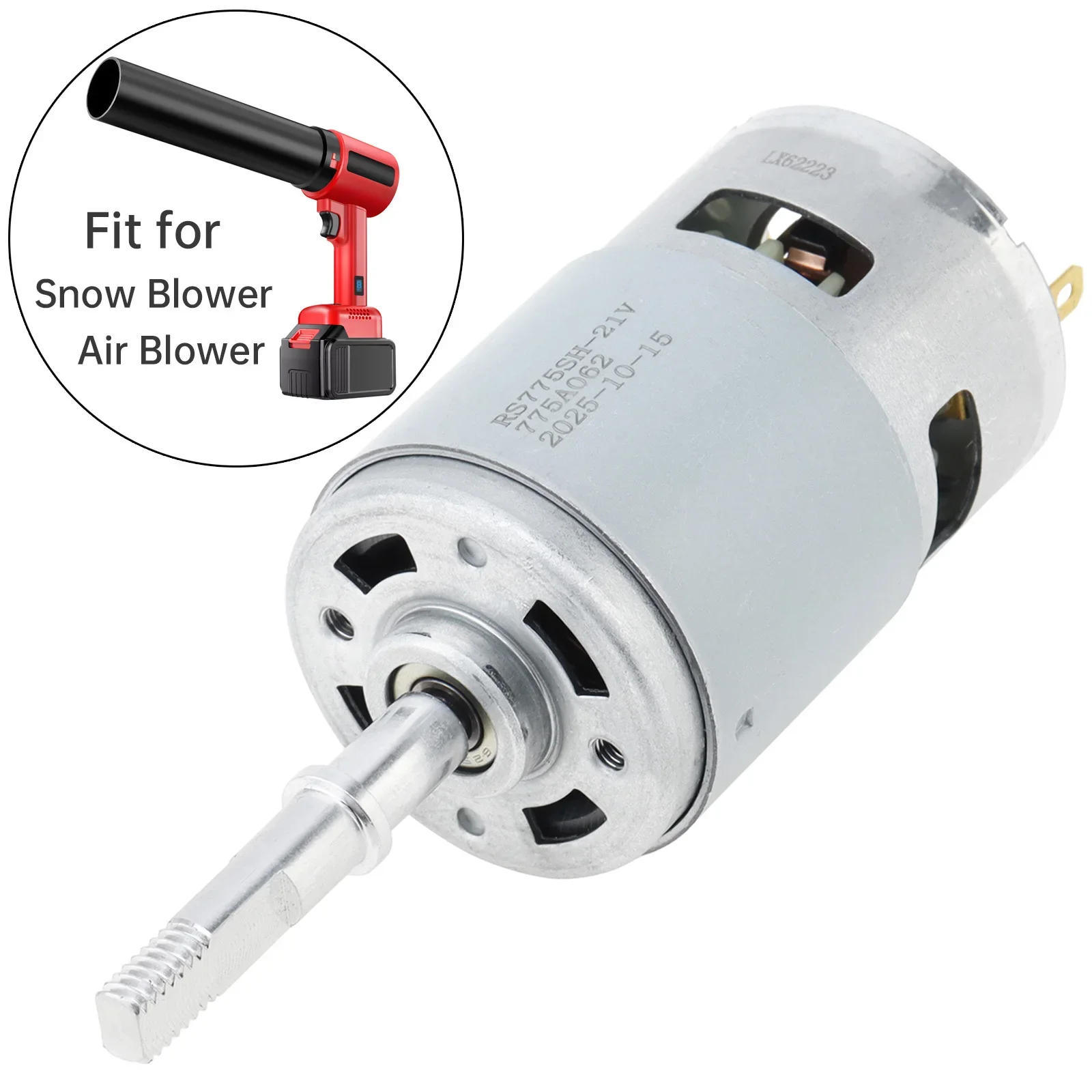 RS775 DC Motor 21V 23000RPM Air Blower Motor Universal Replaces Part for Snow Blower Hair Dryer Powered Blower RS 775 DC Motor