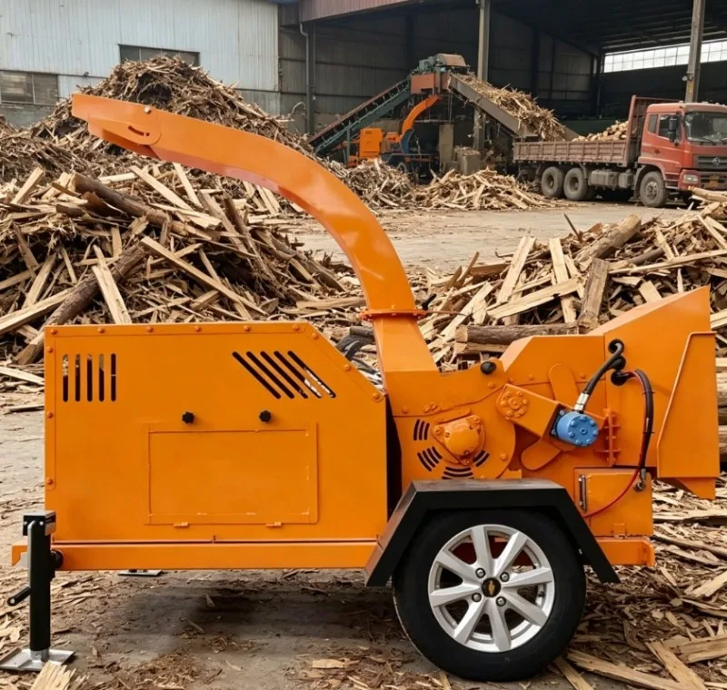 Easy Grease Point Access Wood Shredder for Routine Lubrication Low Maintenance for Long-Term Use