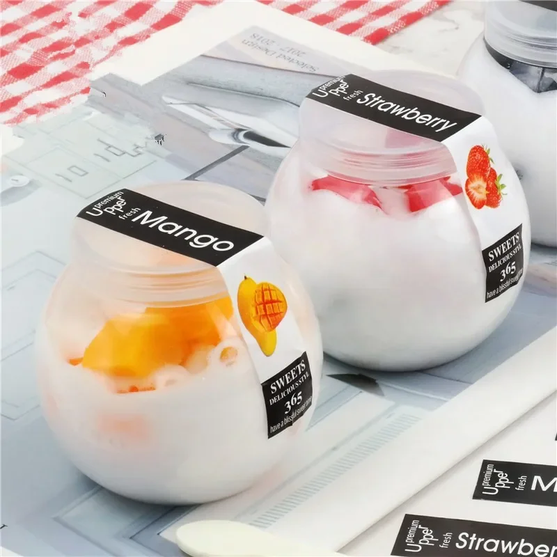 25pcs High quality 160ml/200ml transparent jar party favors dessert boxes packaging small bottle pudding yogurt cups with lids