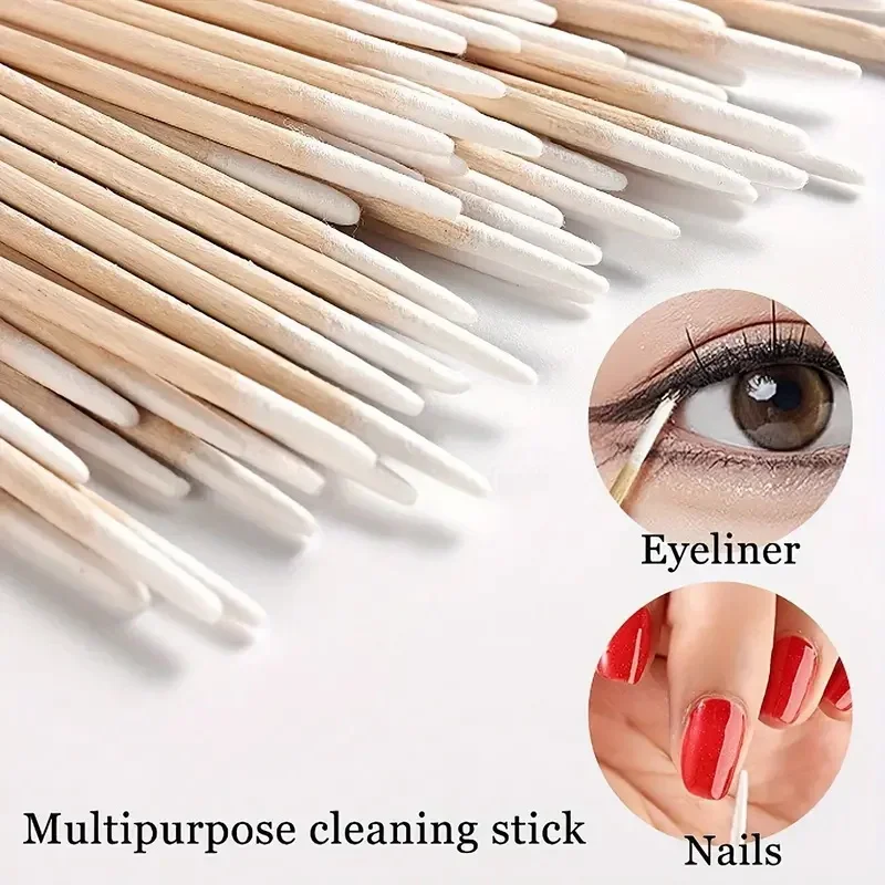 100/200/300/500Pcs, Cotton Swabs, Double Precision Tips With Paper Stick For Makeup (Double-Pointed Shape)