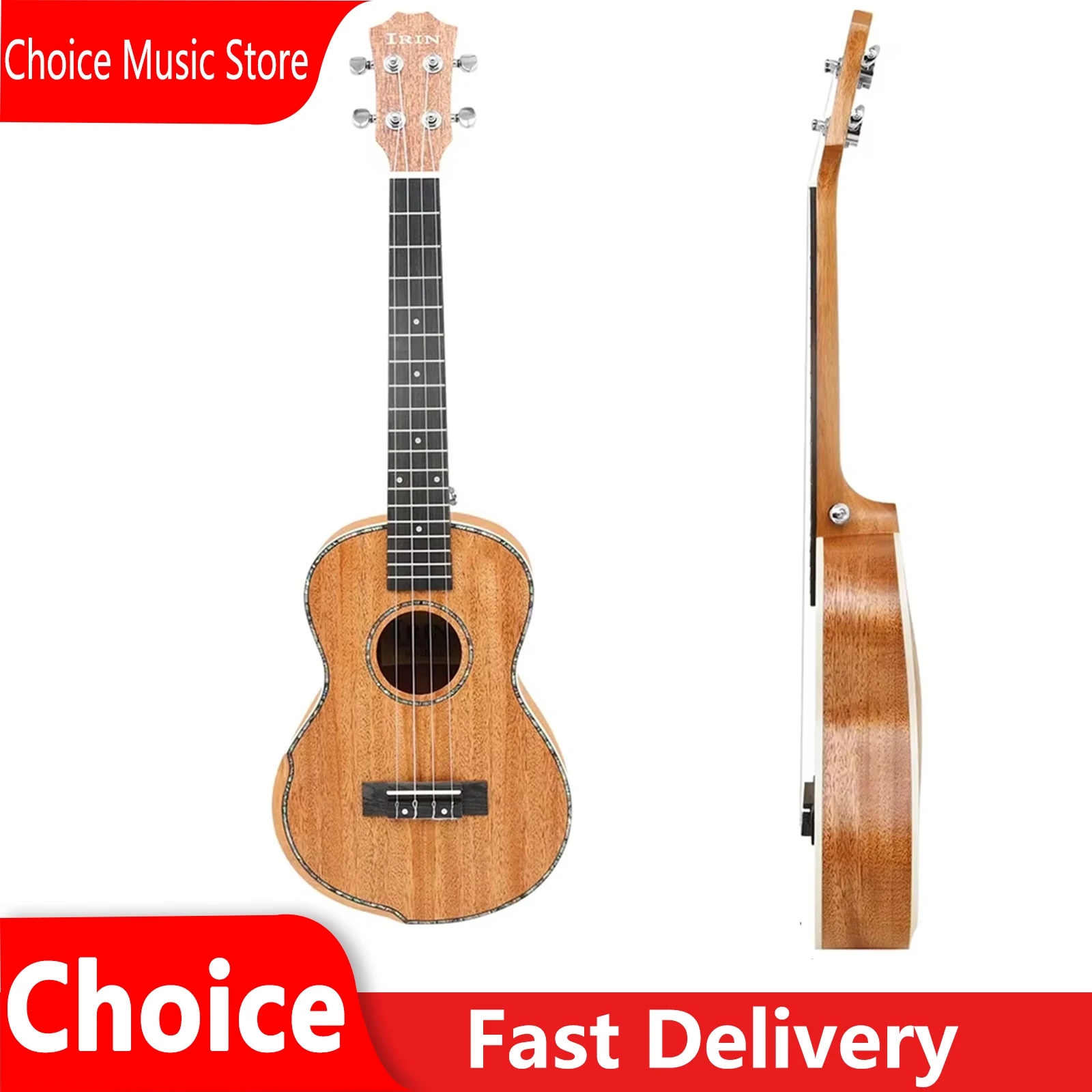 

Гавайская гитара-укулеле IRIN 26 дюймов из красного дерева с хвостовым шипом, музыкальный инструмент для детей, подарок