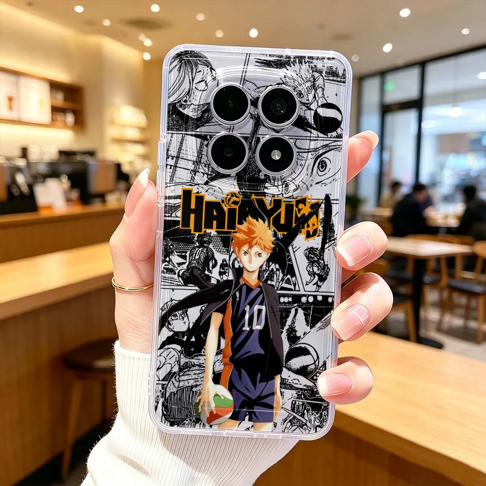 Haikyuu Cool Cover For Xiaomi POCO X7 X6 X5 F7 F6 F5 F4 M8 M6 C85 C71 Pro Protective Transparent Phone Case