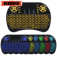 Colorful Backlit I8 Mini Keyboard Touchpad Remote Control English 2.4Ghz Air Mouse Wireless Keyboard For Laptop TV Box Touchpad