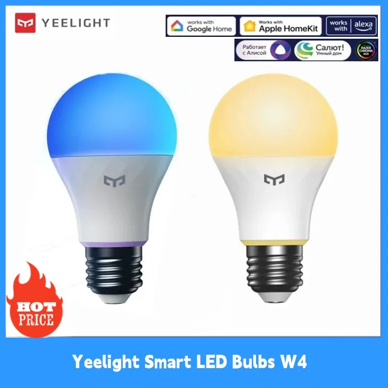 New Yeelight LED Bulbs W4 Lite E27 WIFI Connection Dimmable voice control Works on Homekit, Goolge, Alexa