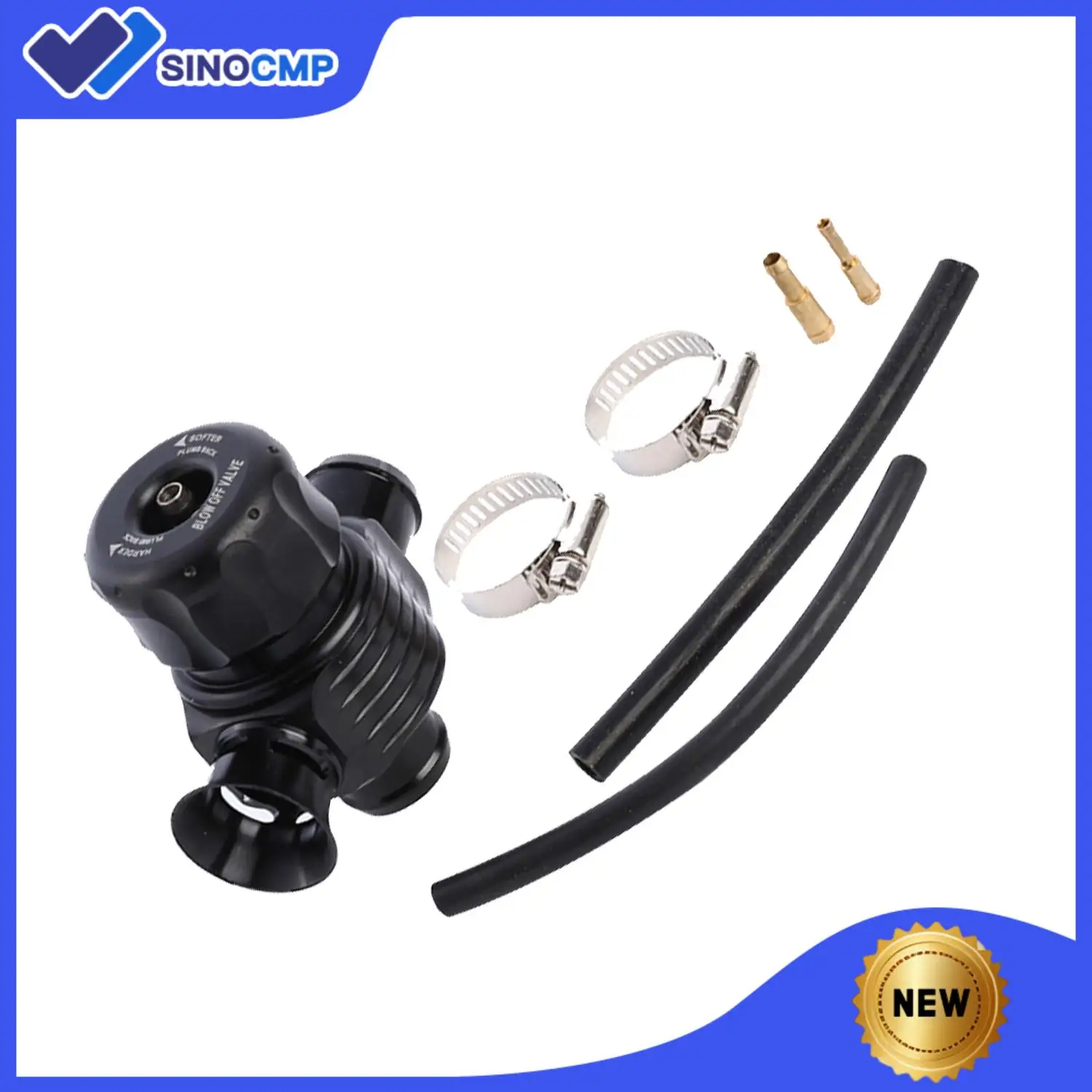 

Universal 25mm Dual Port Blow Off Valve BOV Dump Valve for SUV Cars and Vehicles Black Aluminum Turbocharger Vent Kit