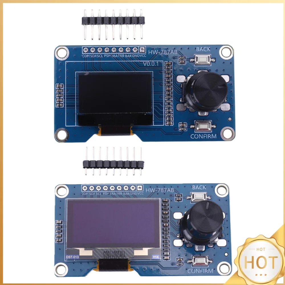 EC11 Encoder OLED Combo Board I2C OLED Screen with Rotary Knob Volume Control Encoder Display for Arduino STM32 DIY Projects