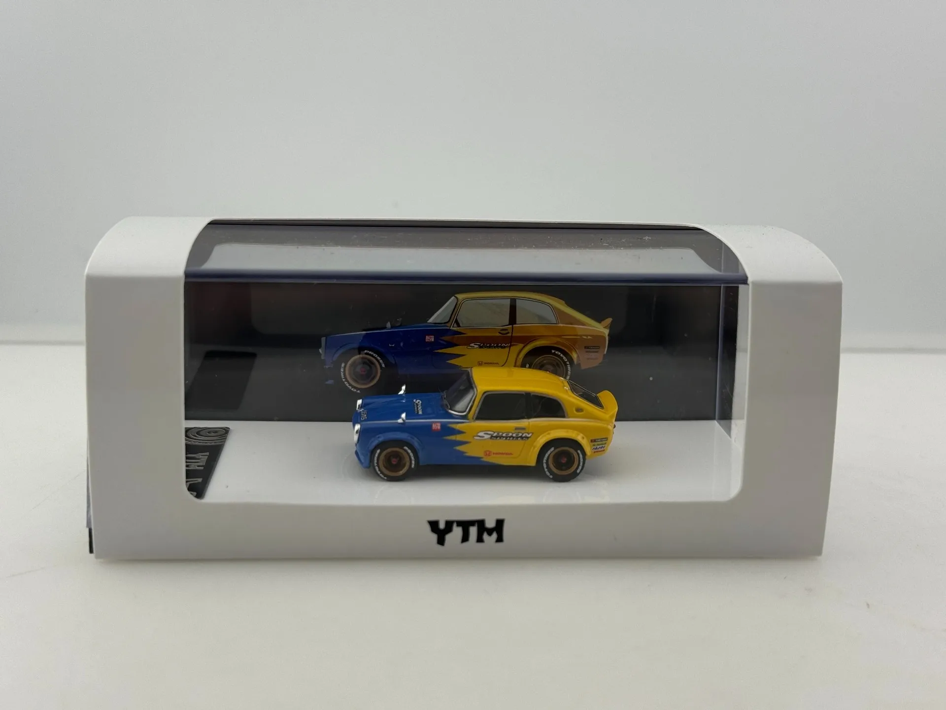 

Литой под давлением YTM масштаб 1/64 Honda S800 ложка краска смола модель автомобиля Коллекционная игрушка подарок сувенир дисплей орнамент