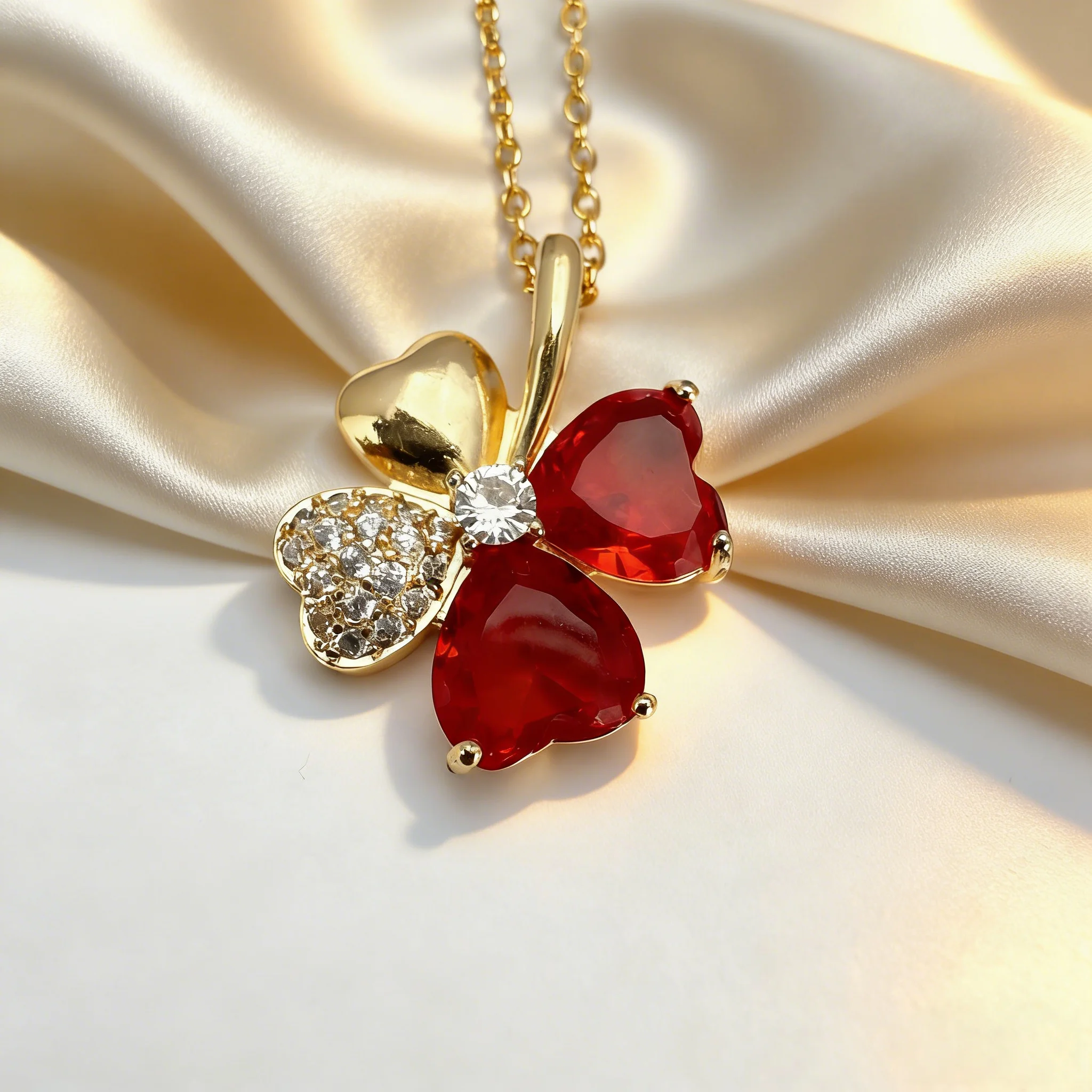 Collar con Colgante de Trébol de Cuatro Hojas para Mujer, Amuleto de la Suerte, Joyería de Moda, Regalo Ideal de Cumpleaños y Boda para Chicas y Enamorados