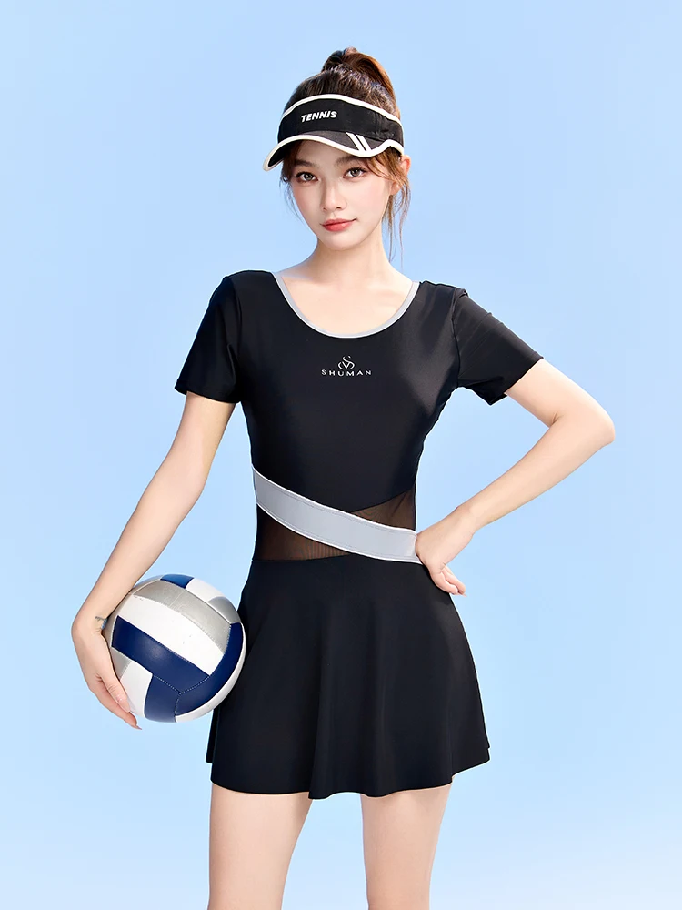 

Elegant Minimalist Women's Swimsuit High Waist Brief Thermal Vacation Large Size Micro plus One-Piece Swimwear for Aquatic Ce...