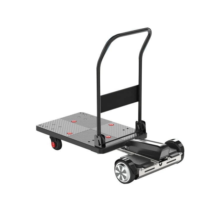 Efficient Electric Foldable Platform Trolley Heavy-Duty 4-Wheel Rolling Cart New Condition