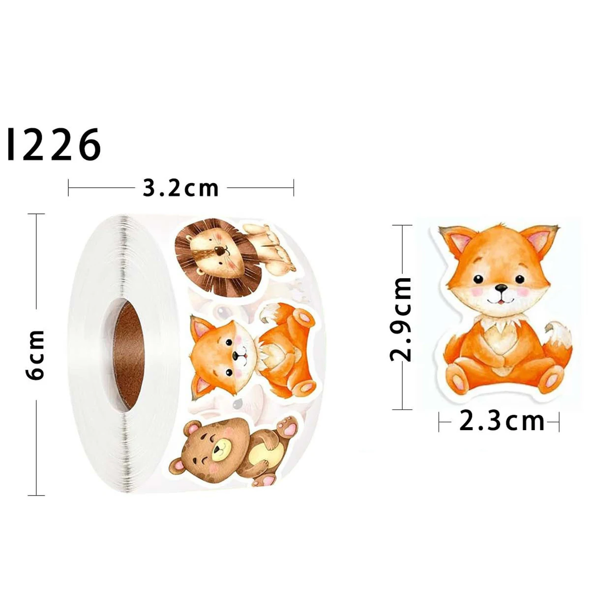 100-500pcs Cute Animal Stickers for Children Cartoon Zoon Stickers for Teacher Reward School Supplies Gift Decorative Lables