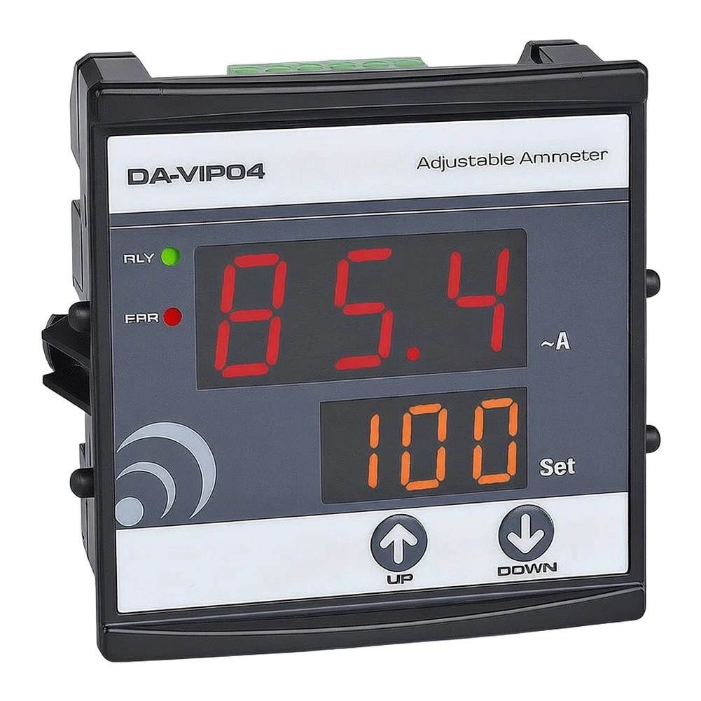 DA-VIP04 Digital Adjustable Ammeter 0.1-999A AC Current Panel Meter With Overcurrent Protection Alarm 150-270V