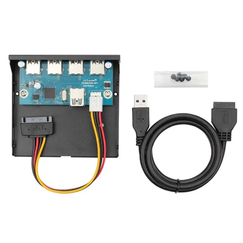 Cablecc USB 3.0 Front Panel Header To USB-C & USB 3.0 HUB Motherboard-ABIU