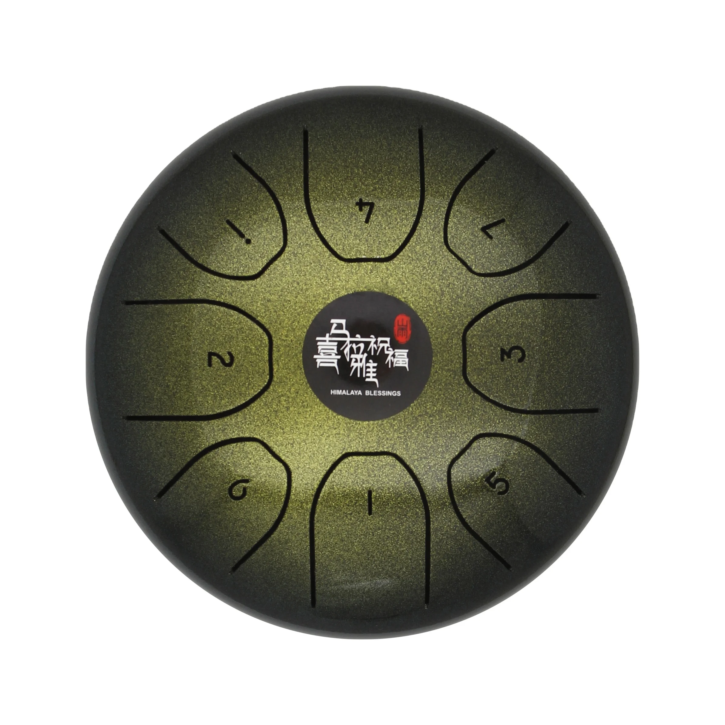 

Mountain Rain Aurora Green Package-Black Box Color 5.5" Steel Tongue Drum Handpan with Free case and Mallets